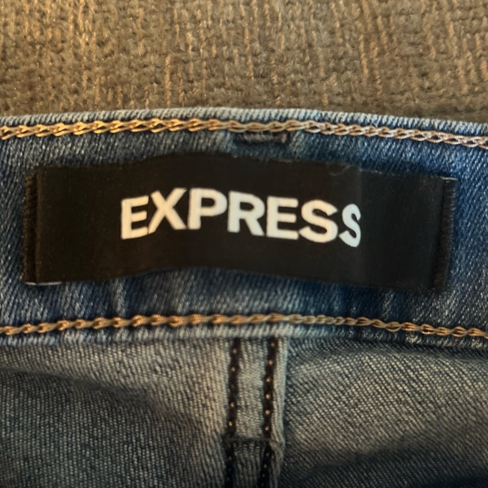 Express Size 4 Mid Rise Legging Women's Blue Denim Skinny Jeans - Picture 9 of 10